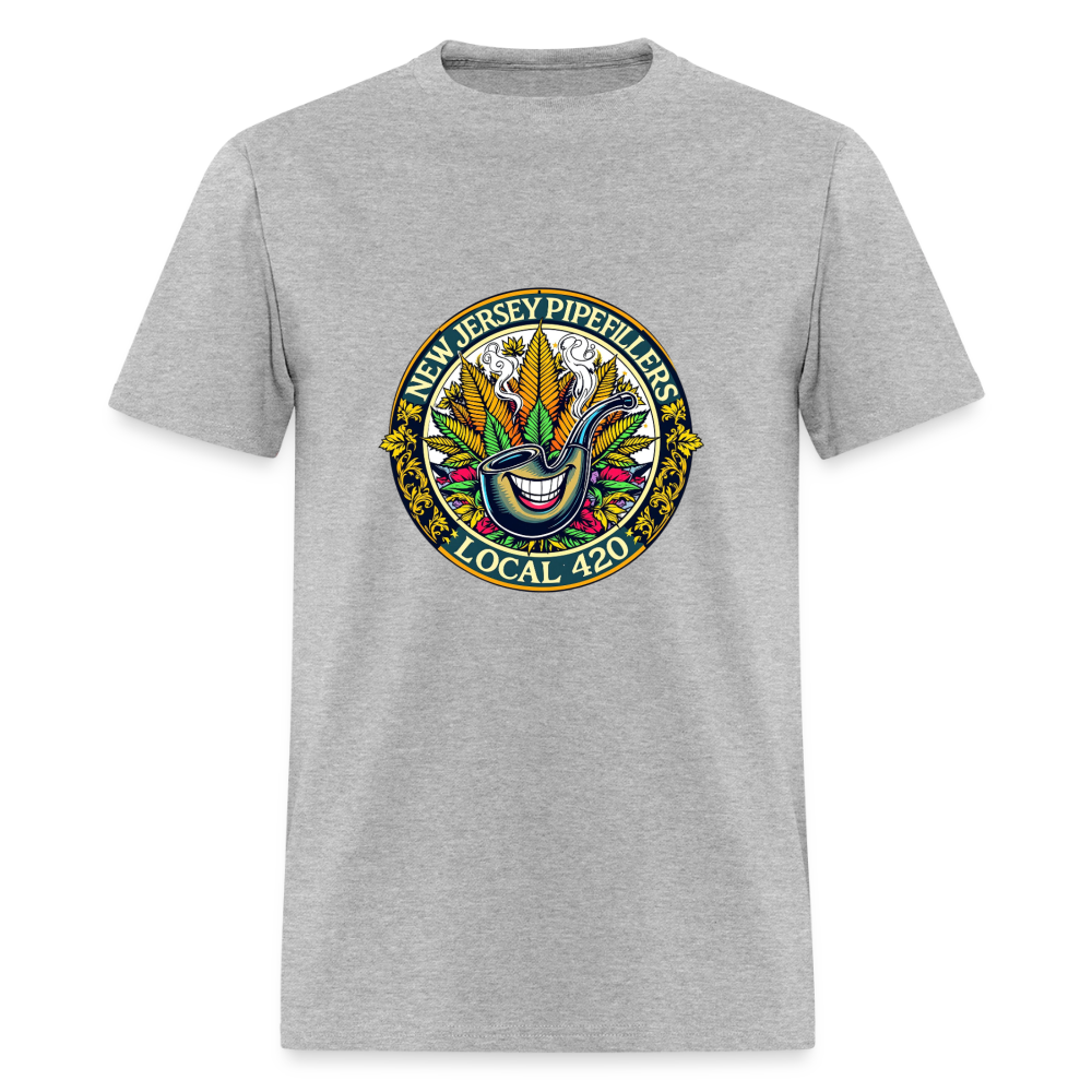 NEW JERSEY PIPEFILLERS LOCAL 420  Men's T-Shirt - heather gray