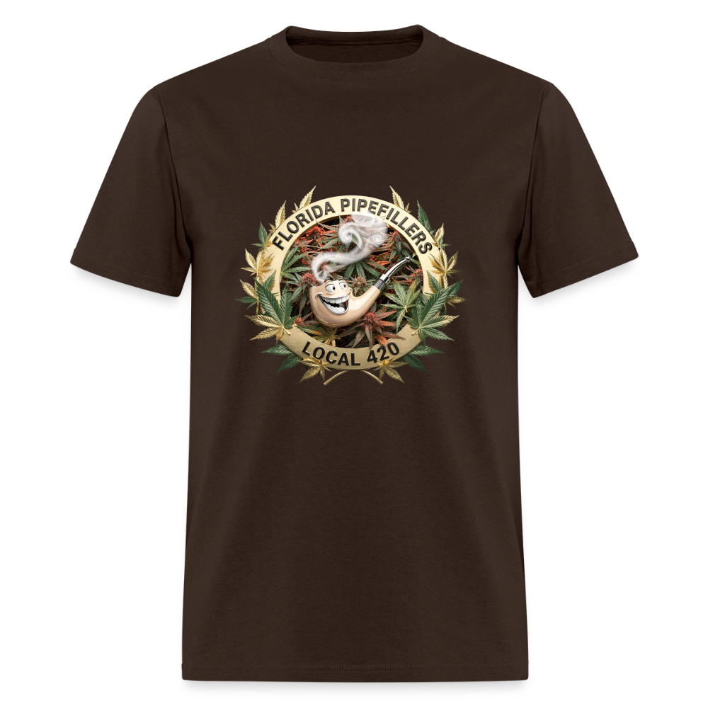 FLORIDA PIPEFILLERS LOCAL 420 F/B DESIGN Men's T-Shirt - brown