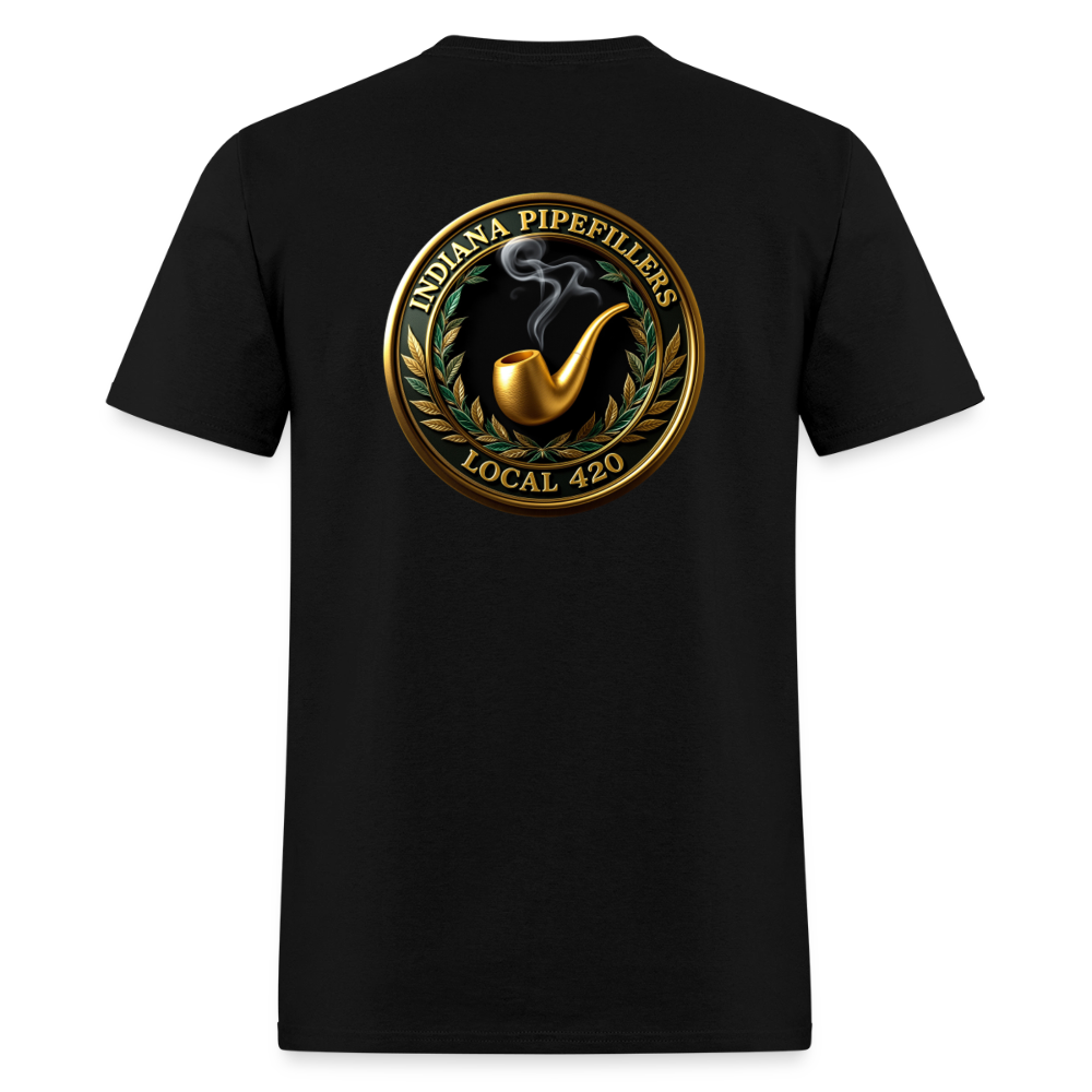 INDIANA PIPEFILLERS LOCAL 420 F/B DESIGN Men's T-Shirt - black