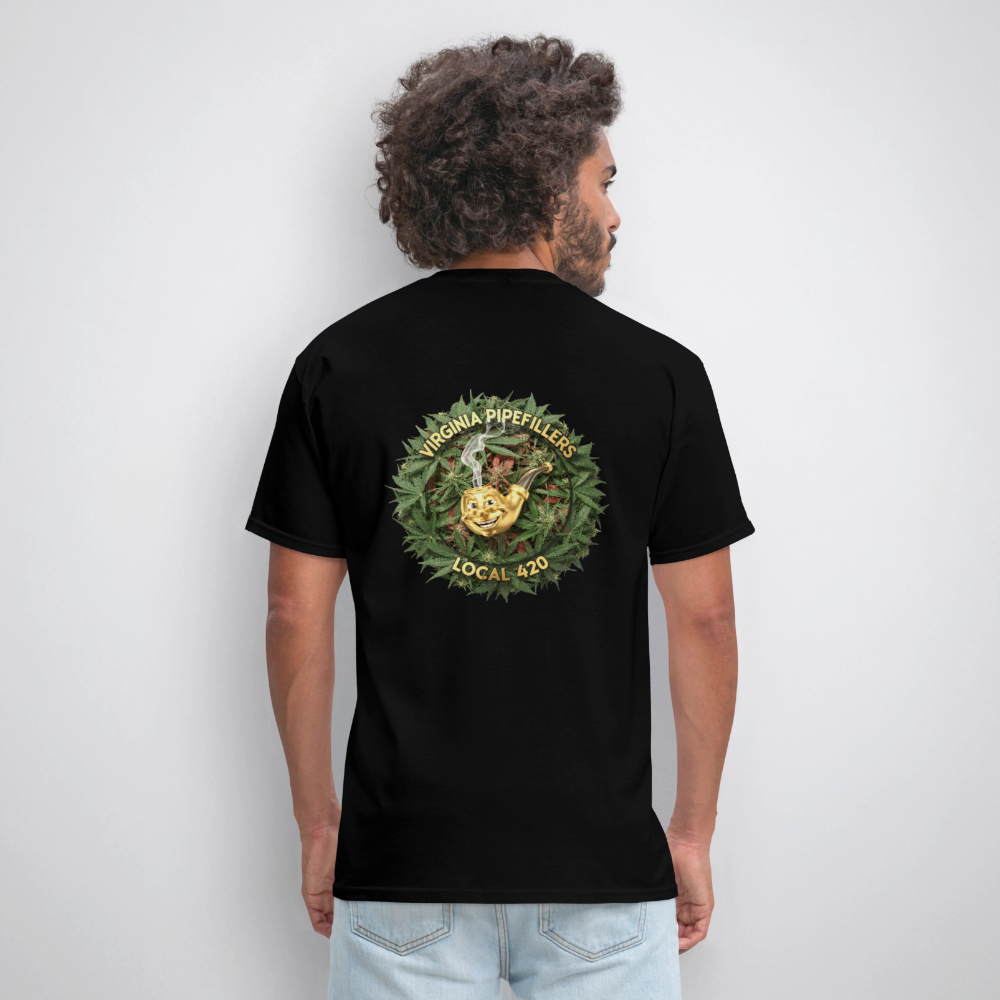 VIRGINIA PIPEFILLERS LOCAL 420 F/B DESIGN Men's T-Shirt - black