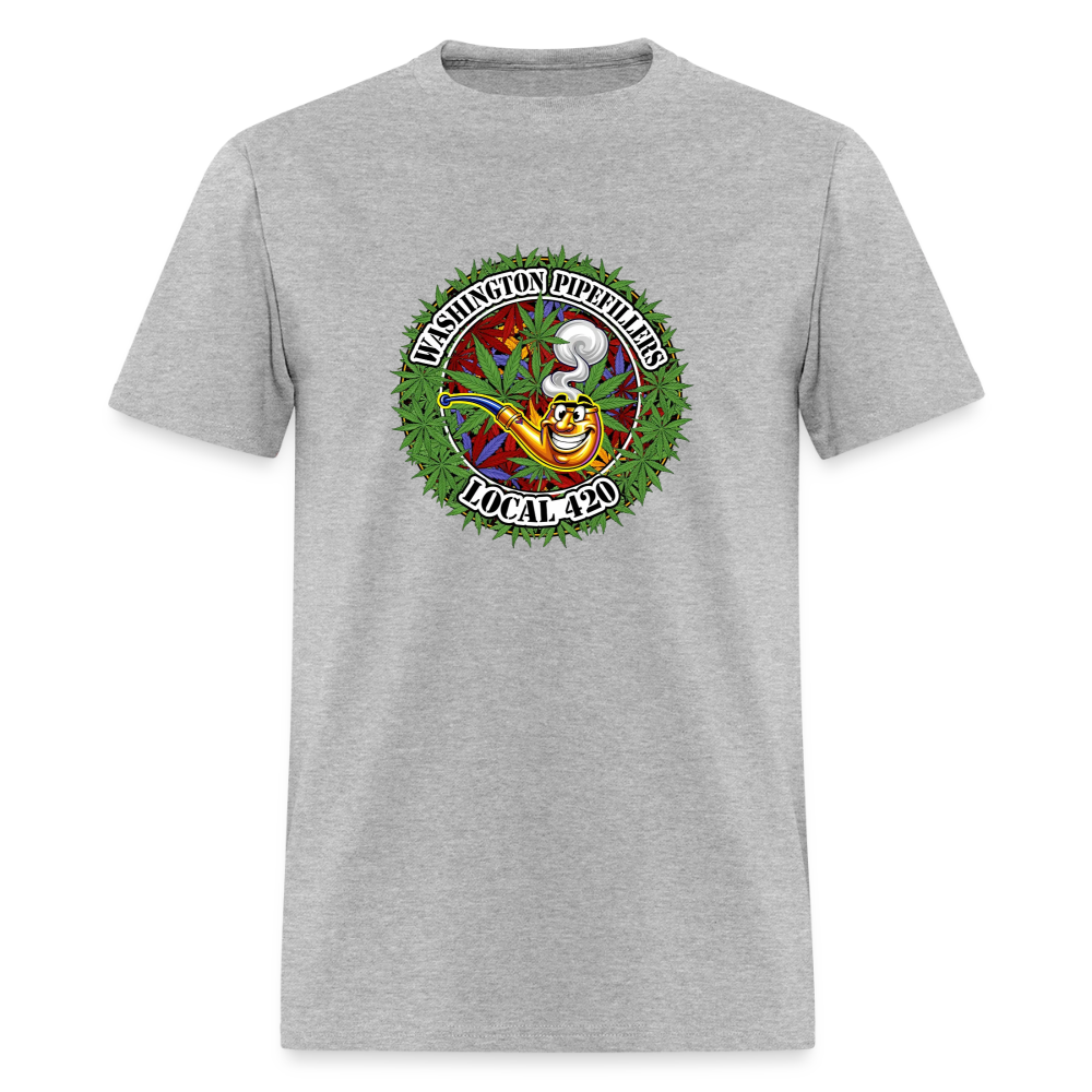 WASHINGTON PIPEFILLERS LOCAL 420 F/B DESIGN Men's T-Shirt - heather gray