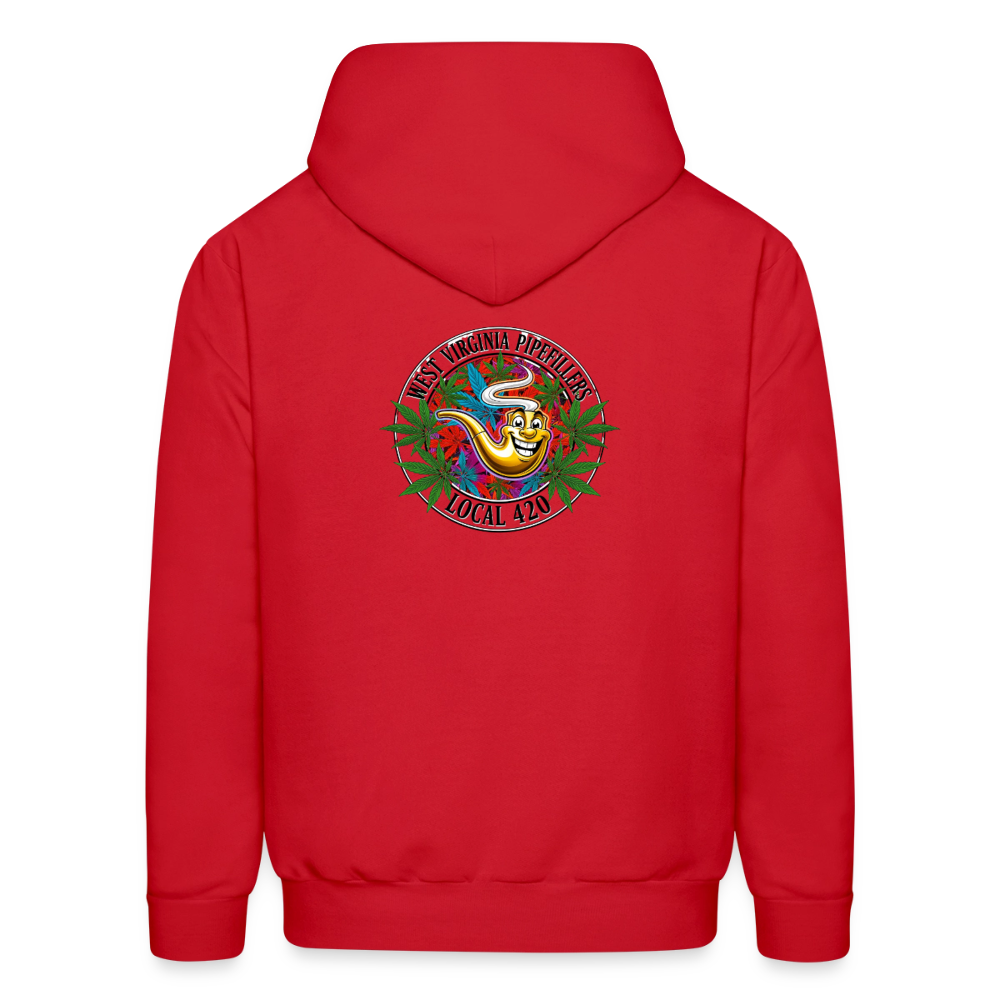 WEST VIRGINIA PIPEFILLERS LOCAL 420 F/B DESIGN  Men's  Hoodie - red