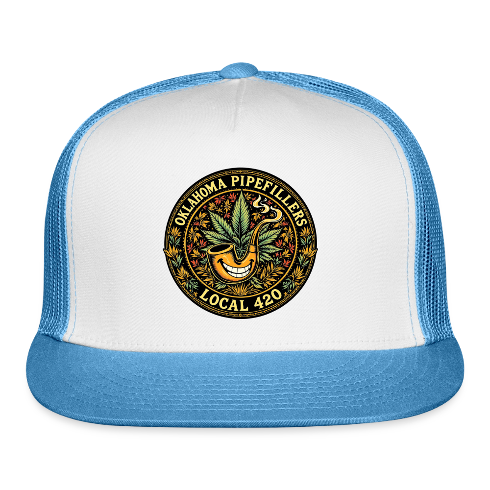 OKLAHOMA PIPEFILLERS LOCAL 420 Trucker Hat - white/blue