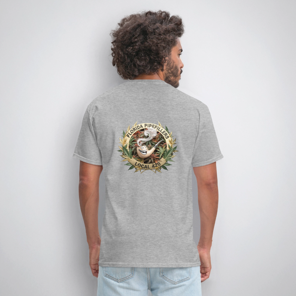 FLORIDA PIPEFILLERS LOCAL 420 F/B DESIGN Men's T-Shirt - heather gray