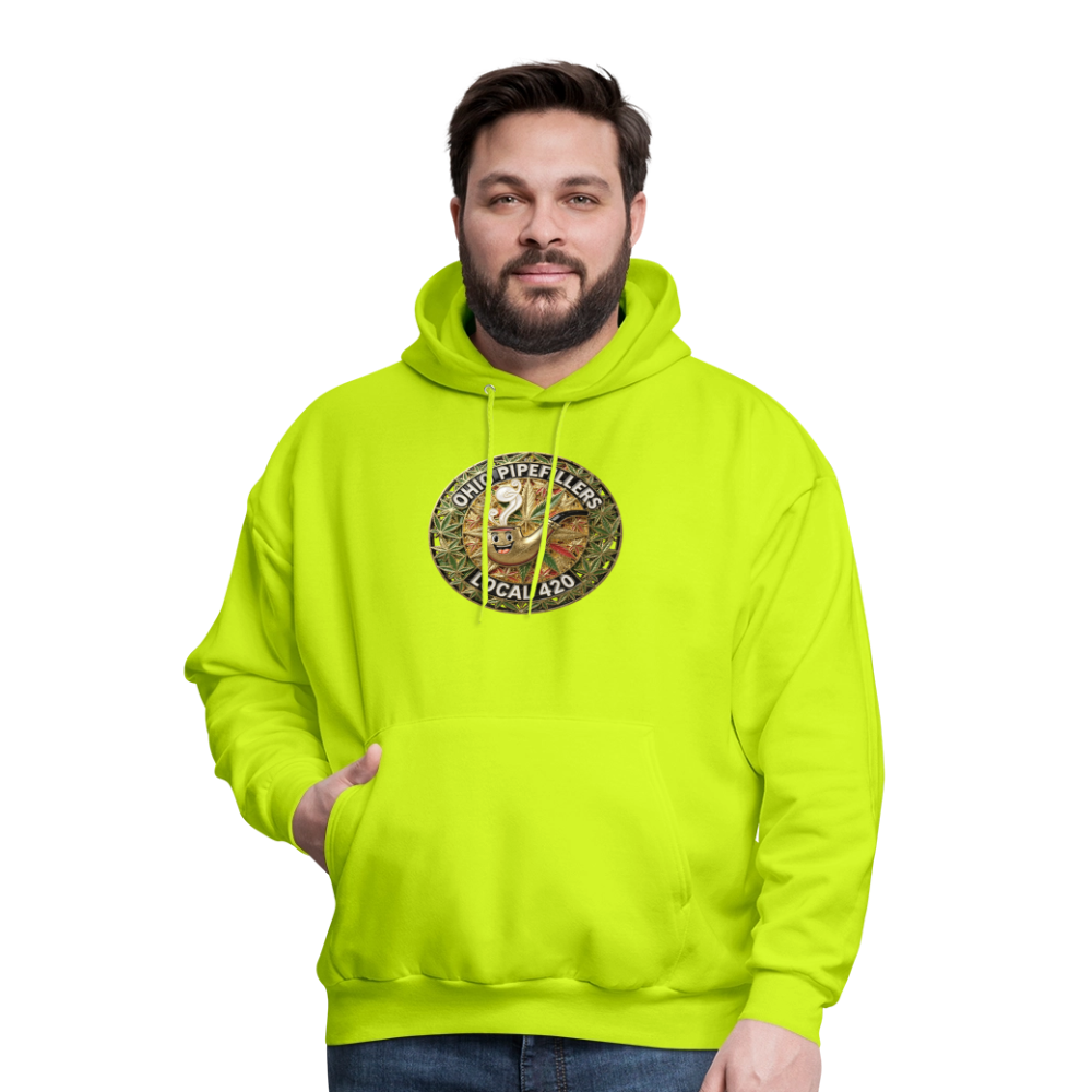 OHIO PIPEFILLERS LOCAL 420  F/B DESIGNS Men's Hoodie - safety green
