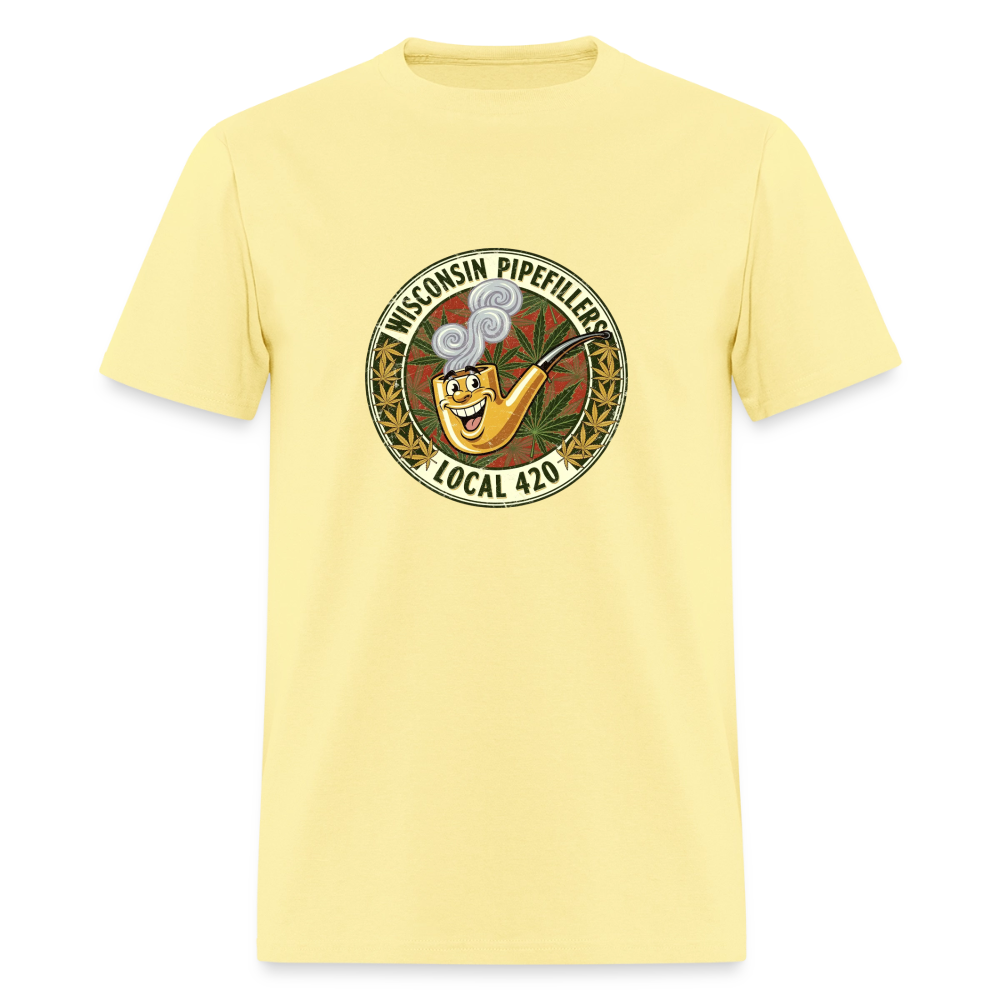 WISCONSIN PIPEFILLERS LOCL 420 Men's T-Shirt - cornsilk