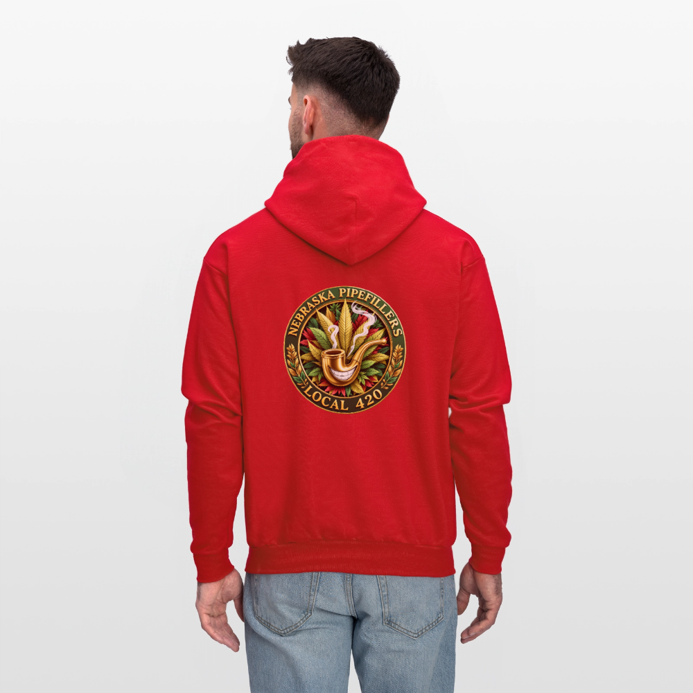 NEBRASKA PIPEFILLERS LOCAL 420 F/B DESIGNS Men's Hoodie - red