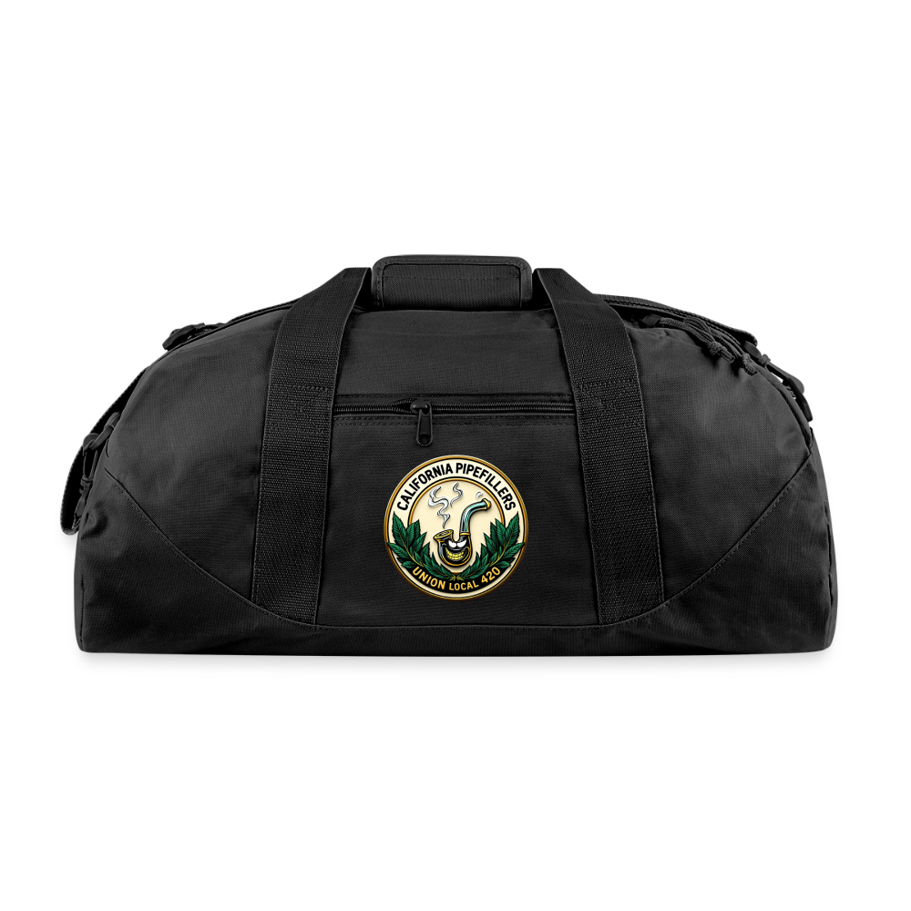 CALIFORNIA PIPEFILLERS UNION LOCAL 420 Recycled Duffel Bag - black