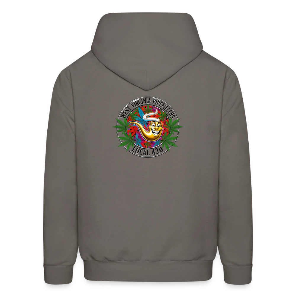 WEST VIRGINIA PIPEFILLERS LOCAL 420 F/B DESIGN  Men's  Hoodie - asphalt gray