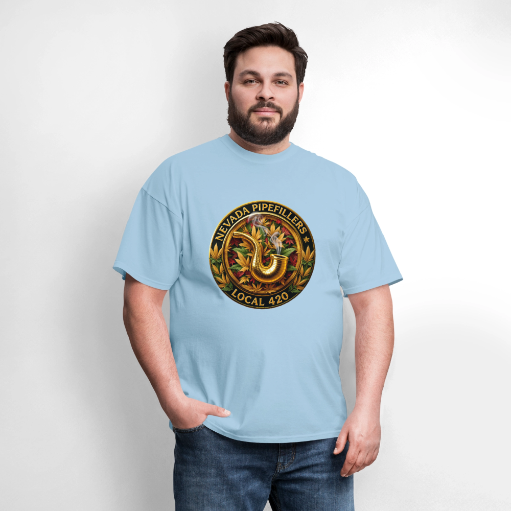 NEVADA PIPEFILLERS LOCAL 420  Men's T-Shirt - powder blue
