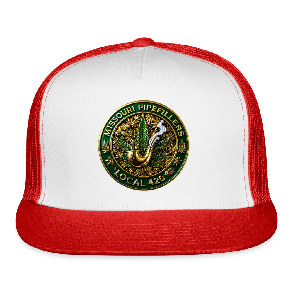 MISSOURI PIPEFILLERS LOCAL 420 Trucker Hat - white/red