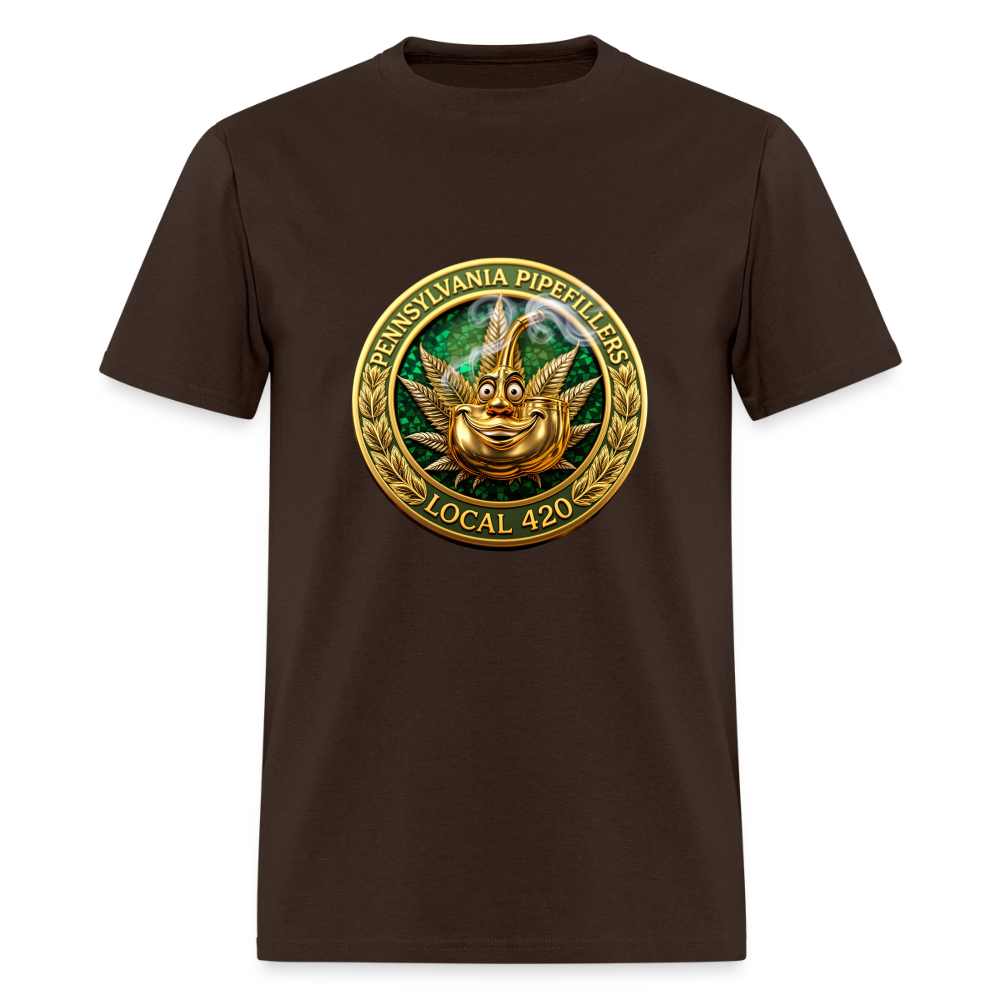 PENNSYLVANIA  PIPEFILLERS LOCAL 420 Men's T-Shirt - brown
