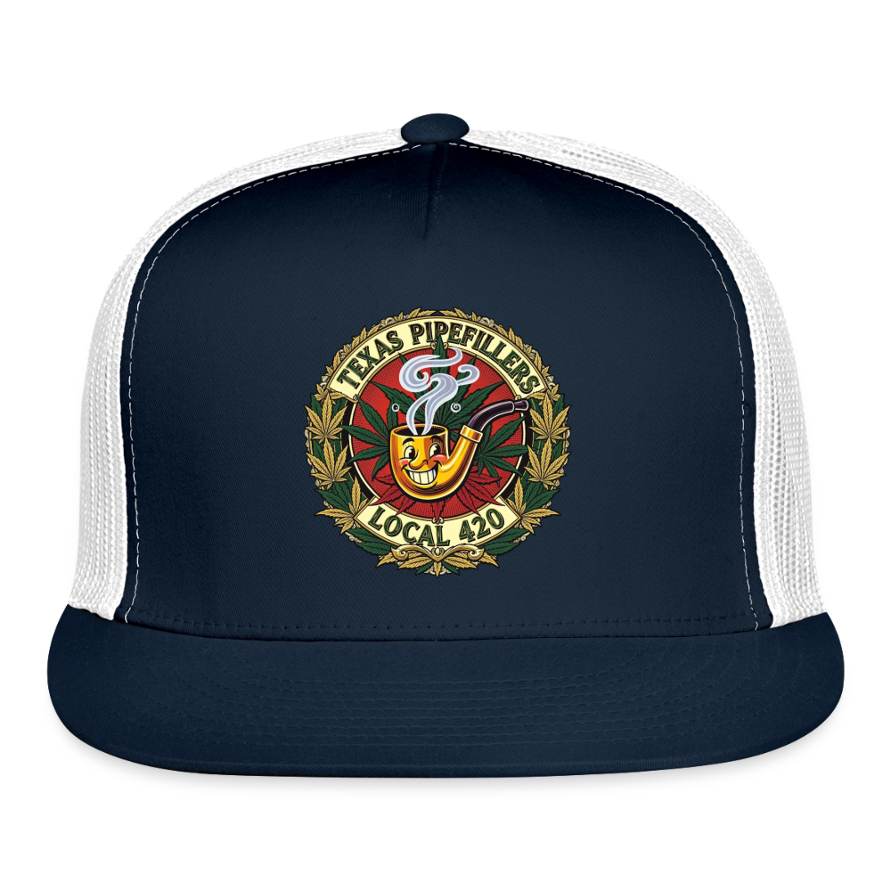 TEXAS PIPEFILLERS LOCAL 420 Trucker Hat - navy/white