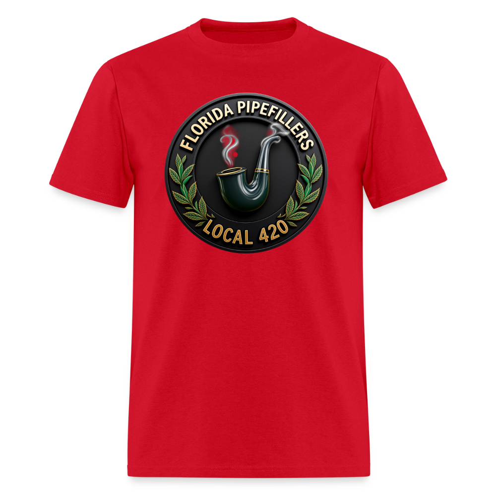 FLORIDA PIPEFILLERS LOCAL 420 F/B DESIGN Men's T-Shirt - red