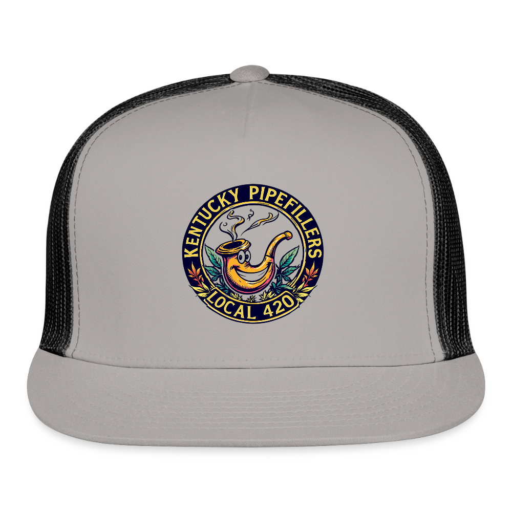 KENTUCK YPIPEFILLERS LOCAL 420 Trucker Hat - gray/black