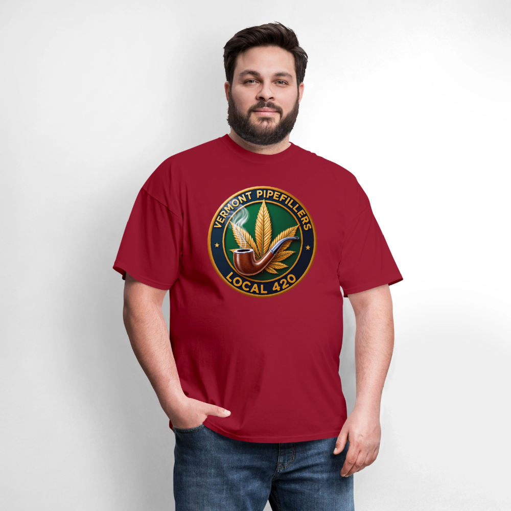 VERMONT PIPEFILLERS LOCAL 420 Men's T-Shirt - true red
