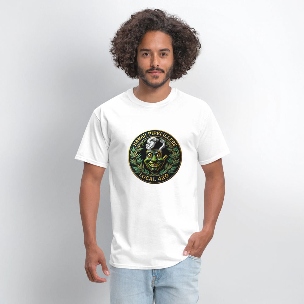 HAWAII PIPEFILLERS LOCAL 420 Men's T-Shirt - white