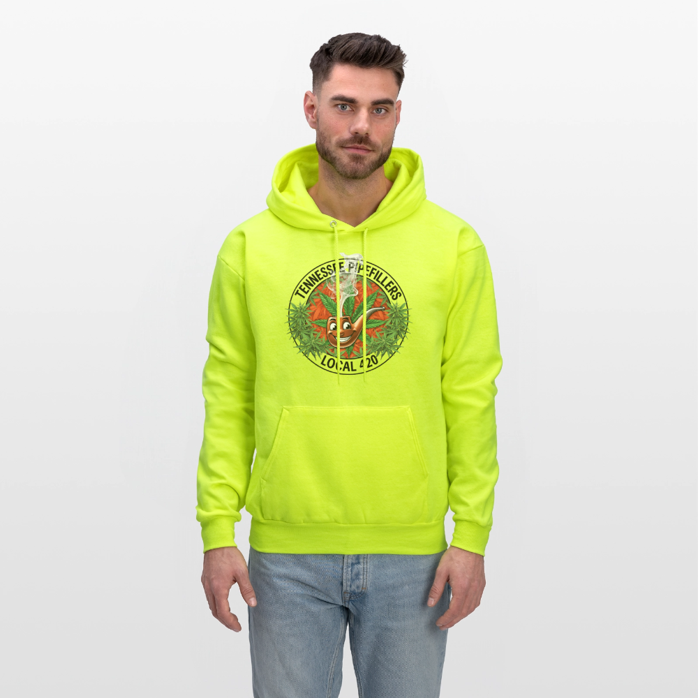 TENNESSEE PIPEFILLERS LOCAL 420 Men's Hoodie - safety green