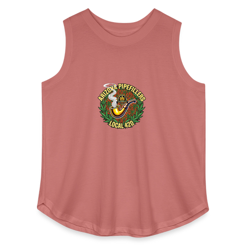 ARIZONA PIPEFILLERS LOCAL 420 Women's Curvy Relaxed Tank Top - mauve