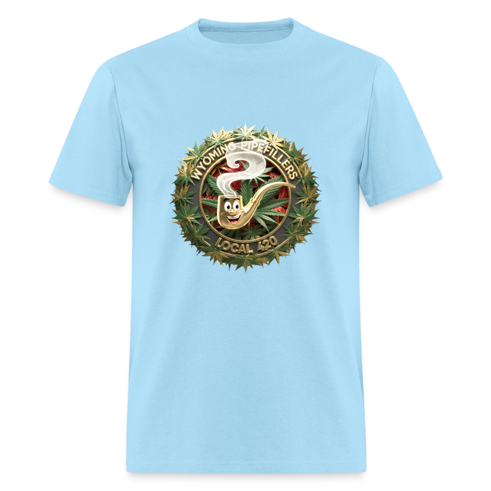 WYOMING PIPEFILLERS LOCAL 420 Men's T-Shirt - powder blue