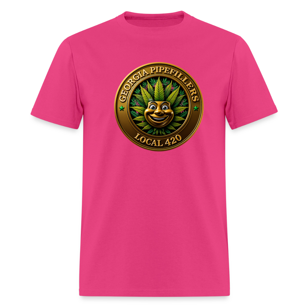 GEORGIA PIPEFILLERS LOCAL 420 F/B DESIGN  Men's T-Shirt - fuchsia