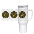OKLAHOMA PIPEFILLERS LOCAL 420 40oz Stainless Steel Travel Tumbler - white