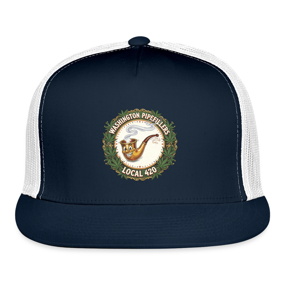 WASHINGTON PIPEFILLERS LOCAL 420 Trucker Hat - navy/white
