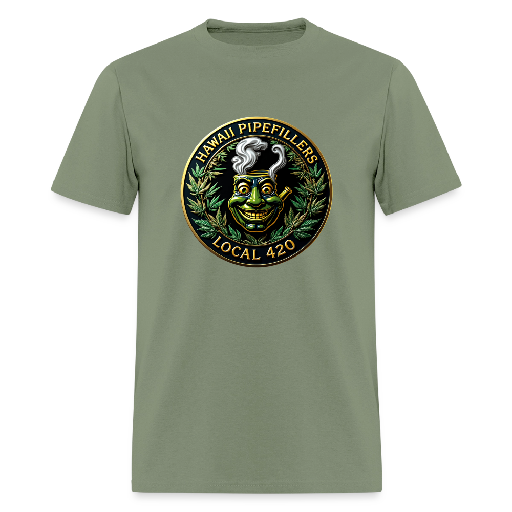 HAWAII PIPEFILLERS LOCAL 420 Men's T-Shirt - military green