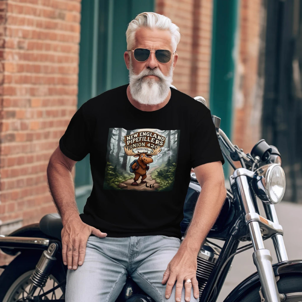 NEW ENGLAND PIPEFILLERS LOCAL 420 MOOSE TRIALS F/B DESIGN Gildan 5.3 oz. T-Shirt