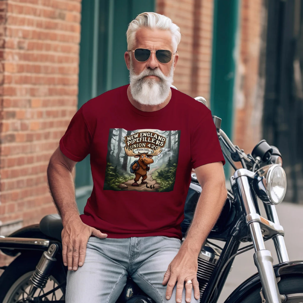 NEW ENGLAND PIPEFILLERS LOCAL 420 MOOSE TRIALS F/B DESIGN Gildan 5.3 oz. T-Shirt