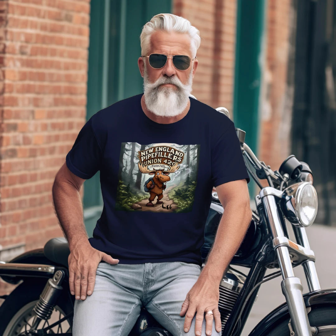 NEW ENGLAND PIPEFILLERS LOCAL 420 MOOSE TRIALS F/B DESIGN Gildan 5.3 oz. T-Shirt