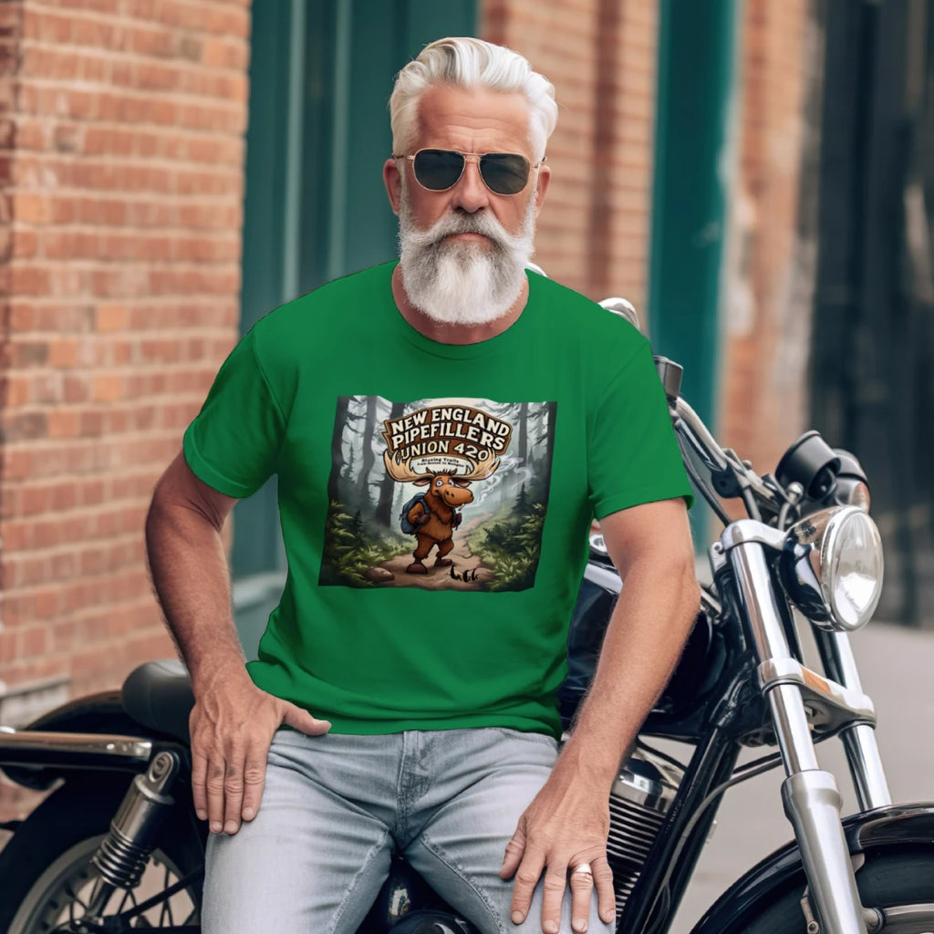 NEW ENGLAND PIPEFILLERS LOCAL 420 MOOSE TRIALS F/B DESIGN Gildan 5.3 oz. T-Shirt